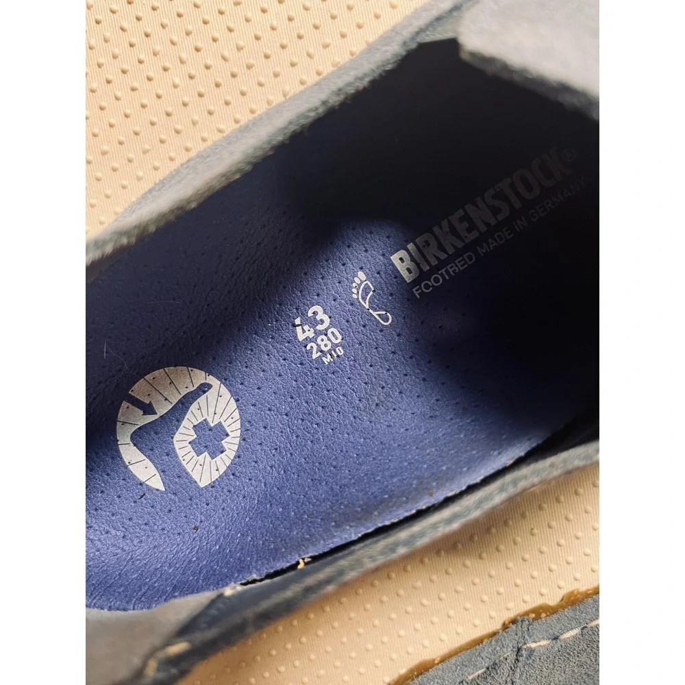 Birkenstock Utti Loafers Mens 43 280 M10 Elemental Blue Suede Slip On Shoes NEW